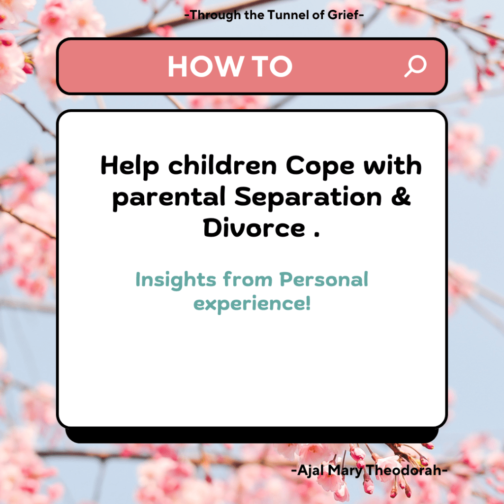 How to help Children Cope with parental separation and divorce to aid healing for the children.
